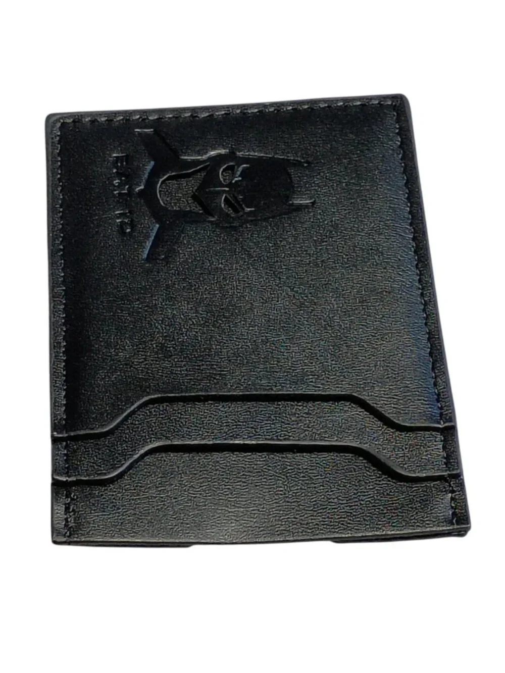 Batman Bat Id Black Slim Card Holder Wallet Embossed Logo